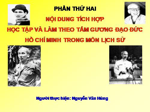 Tích hợp đạo đức Hồ Chí Minh trong môn Lịch sử