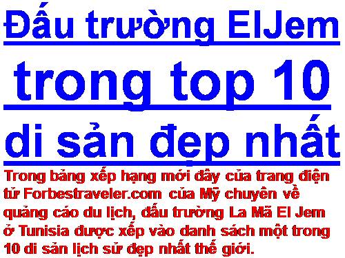 đấu trường ELJem!!di sản thế giới