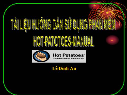 hướng dẫn phần mềm Hot-potatoes