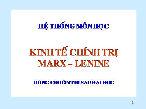 đề cương ôn thi cao học môn kinh tế chính trị