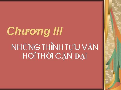 thanh tuu van hoa