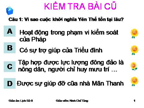 Lịch sử 8 - Ôn tập