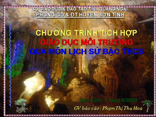 BAO CAO - GD moi trương trong mon LICH SU