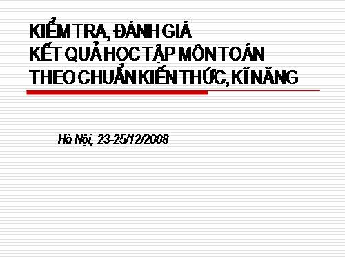 HD thuc hien Chuan mon toan o tieu hoc