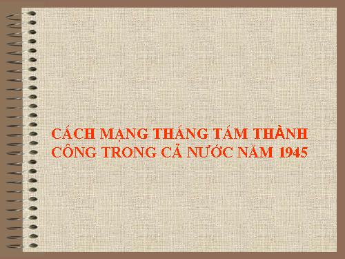 Cach mang Thang 8.1945