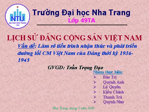 đường lối cm vnam 39-45