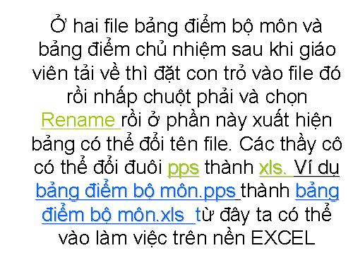 Bảng điểm bộ môn và bảng điểm chủ nhiệm nâng cấp lần 2