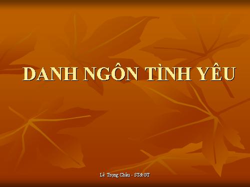 Danh ngôn tình yêu