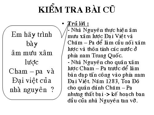 bai 14 - Ba lần kháng chiến chống quân xâmm lược Mông - Nguyên ( Tiết 3)