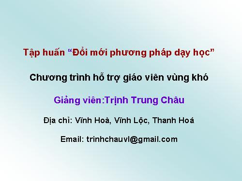 Đổi mới PP dạy học Lịch sử