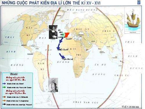 Lược đồ: Phát kiến địa lí