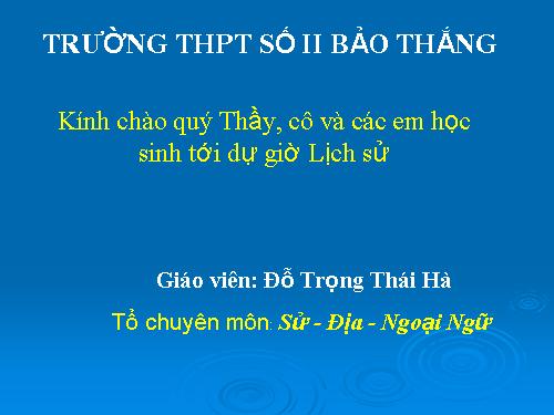 Bài 5: Cuộc cách mạng khoa học kỹ thuật lần hai sau chiến tranh thế giới thứ hai - Tiết 2