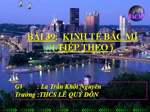 Bài 39. Kinh tế Bắc Mĩ (Tiếp theo)