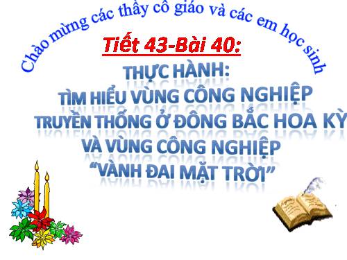 Bài 40. Thực hành: Tìm hiểu vùng công nghiệp truyền thống ở Đông Bắc Hoa Kì và vùng công nghiệp Vành đai Mặt Trời