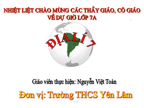 Bài 41. Thiên nhiên Trung và Nam Mĩ