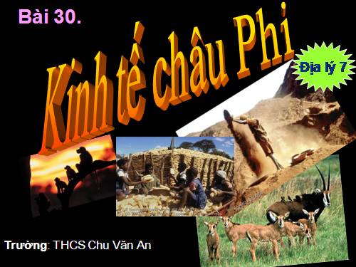 Bài 30. Kinh tế châu Phi