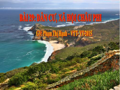 Bài 29. Dân cư, xã hội châu Phi