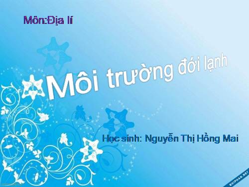 Bài 21. Môi trường đới lạnh