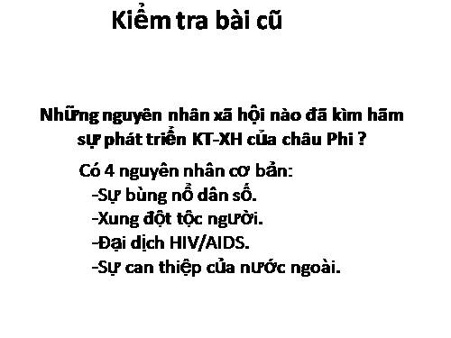 Bài 30. Kinh tế châu Phi