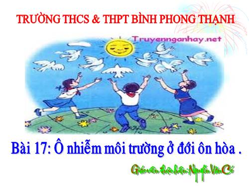 Bài 17. Ô nhiễm môi trường ở đới ôn hòa