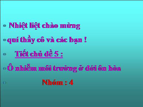 Bài 17. Ô nhiễm môi trường ở đới ôn hòa