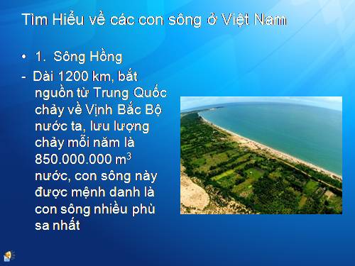 Tim hieu cac con song Viet Nam