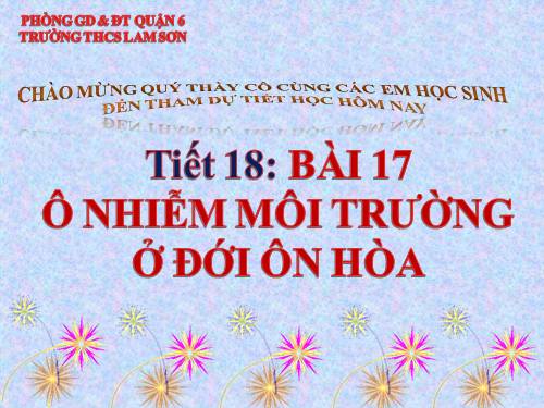 Bài 17. Ô nhiễm môi trường ở đới ôn hòa