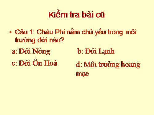 Bài 32. Các khu vực châu Phi