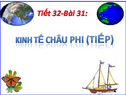 Bài 31. Kinh tế châu Phi (tiếp theo)