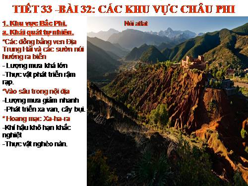 Bài 32. Các khu vực châu Phi