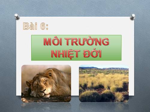 Bài 6. Môi trường nhiệt đới