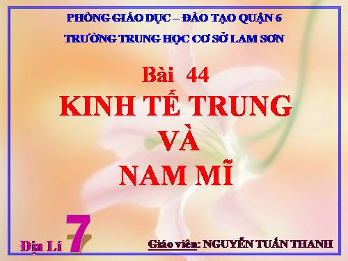 Bài 44. Kinh tế Trung và Nam Mĩ