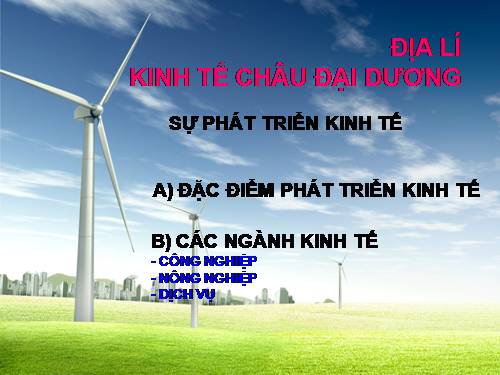 Bài 49. Dân cư và kinh tế châu Đại Dương