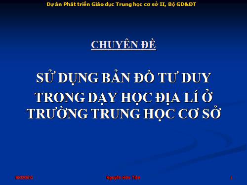 SỬ DỤNG BẢN ĐỒ TƯ DUY