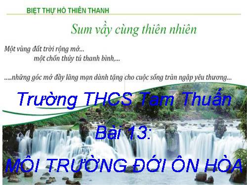 Bài 13. Môi trường đới ôn hòa