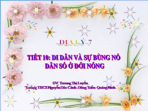 Bài 11. Di dân và sự bùng nổ đô thị ở đới nóng