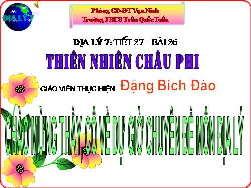 Bài 26. Thiên nhiên châu Phi