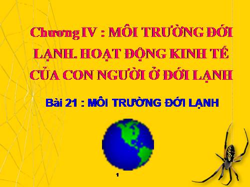 Bài 21. Môi trường đới lạnh