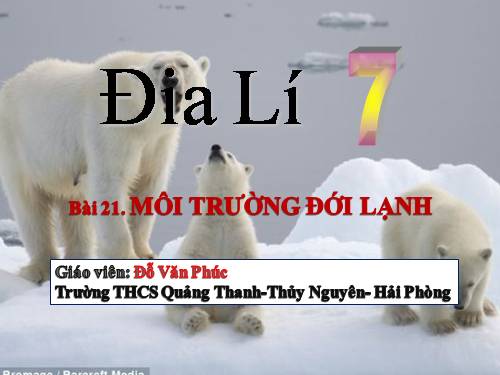 Bài 21. Môi trường đới lạnh