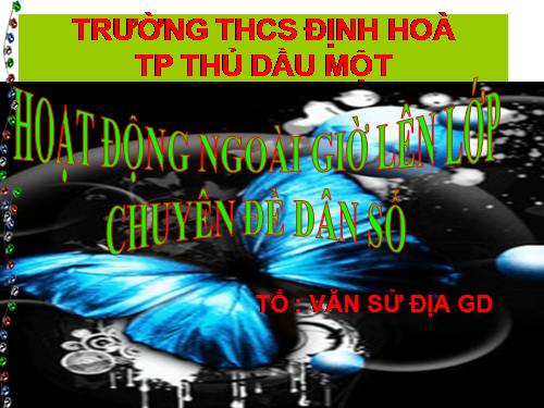 Bài 1. Dân số