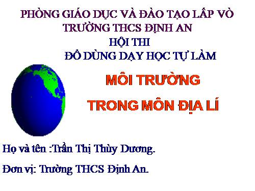 Bài 7. Môi trường nhiệt đới gió mùa