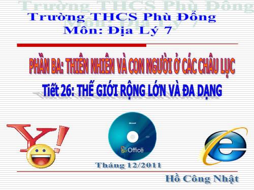 Bài 25. Thế giới rộng lớn và đa dạng