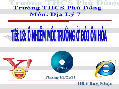 Bài 17. Ô nhiễm môi trường ở đới ôn hòa