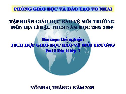 Bài 8. Các hình thức canh tác trong nông nghiệp ở đới nóng