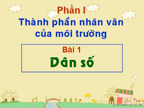 Bài 1. Dân số