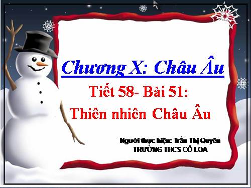 Bài 51. Thiên nhiên châu Âu