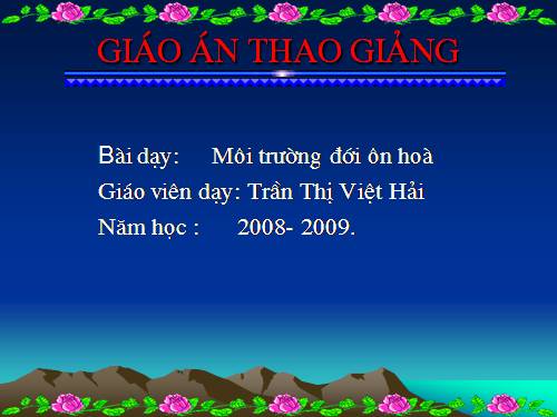 Bài 13. Môi trường đới ôn hòa