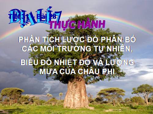 Bài 28. Thực hành: Phân tích lược đồ phân bố các môi trường tự nhiên, biểu đồ nhiệt độ và lượng mưa ở châu Phi