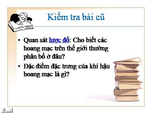 Bài 20. Hoạt động kinh tế của con người ở hoang mạc