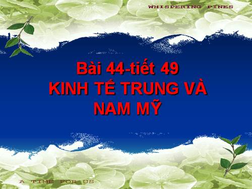 Bài 44. Kinh tế Trung và Nam Mĩ